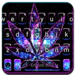 shiny galaxy weed theme android application logo